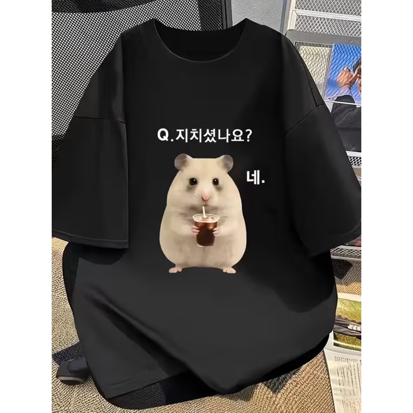 Korean Lifestyle - Camiseta de manga corta coreana con